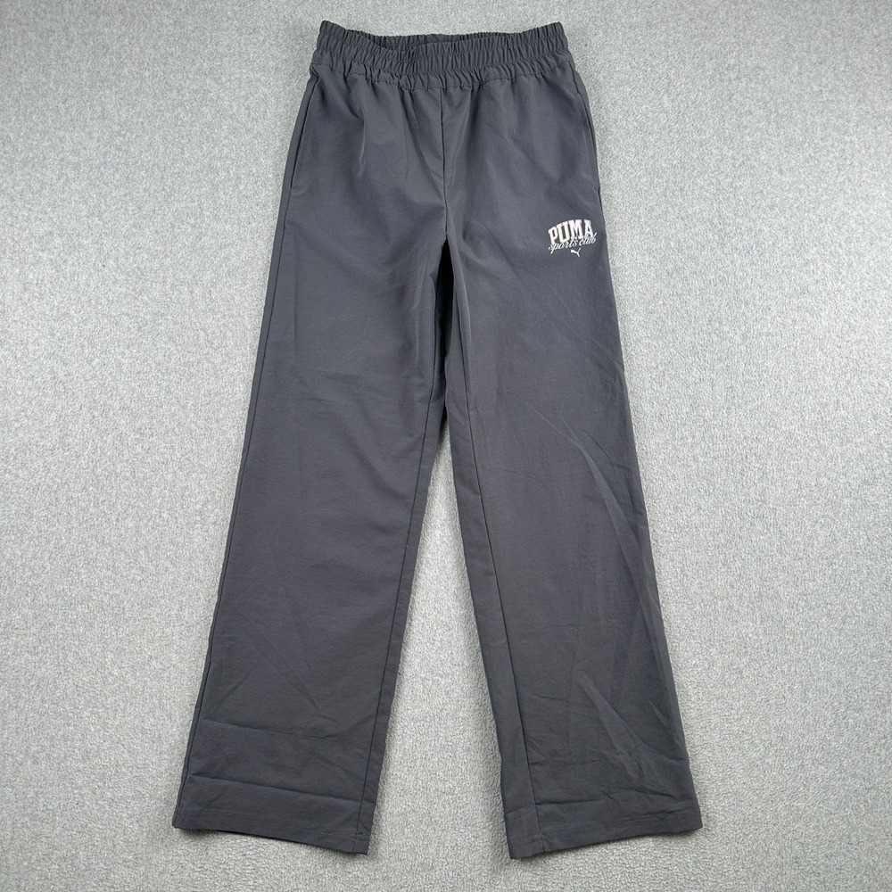 Puma Pants Girls L 12-14 Sports Club Gray Graphic Athletic Activewear